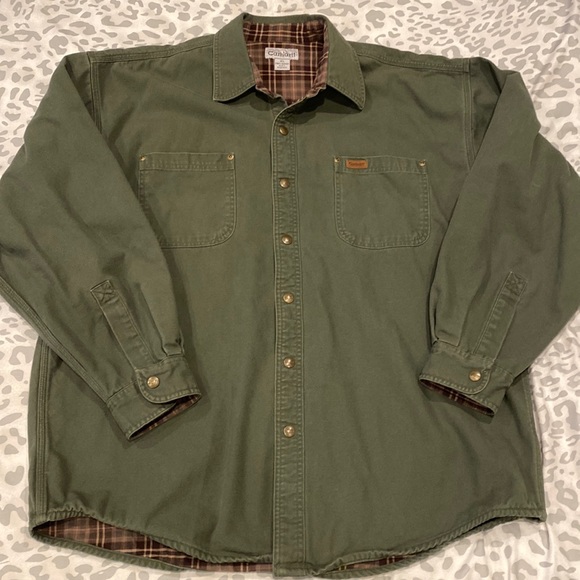 Carhartt Jackets & Coats Mens Flannel Lined Carhartt Snap Jacket